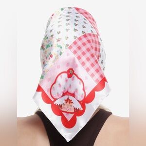 Strawberry Shortcake Floral and Checkered Hair Scarf- New